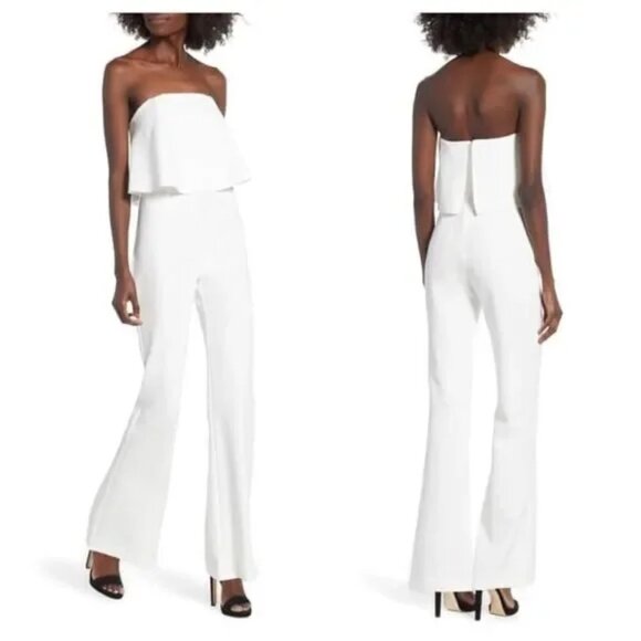 🌹SOCIALITE🌹 New! Popover Jumpsuit - [XS, White] - Picture 1 of 10